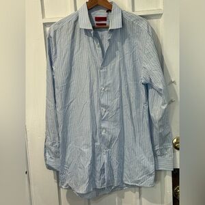 HUGO Light Blue Striped Casual Shirt
